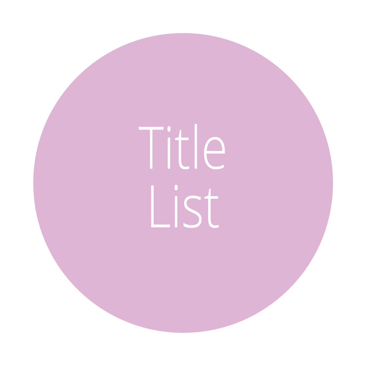 Title List Anthropology redone